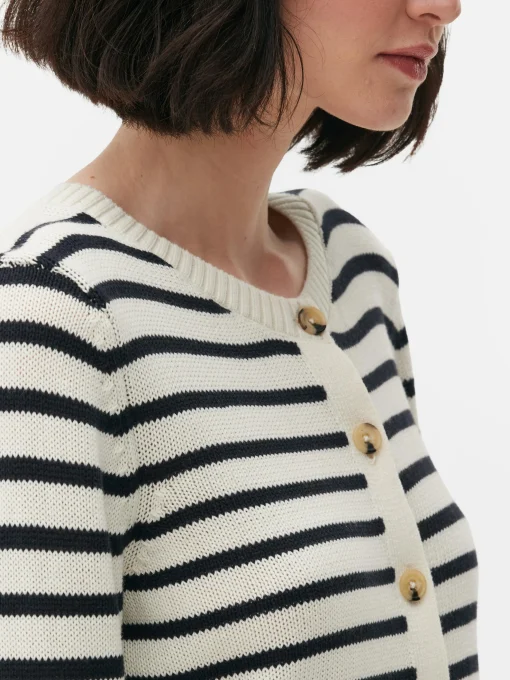 Striped Cropped Cardigan