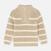 Striped Funnel Neck Sweater