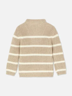 Striped Funnel Neck Sweater