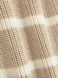 Striped Funnel Neck Sweater