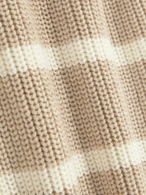 Striped Funnel Neck Sweater