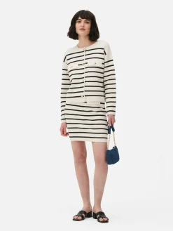 Striped Knit Mini Skirt