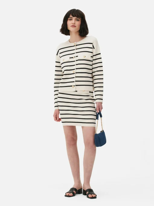 Striped Knit Mini Skirt