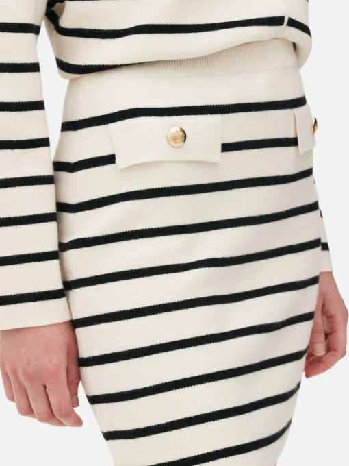 Striped Knit Mini Skirt