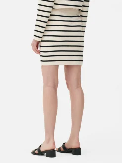 Striped Knit Mini Skirt