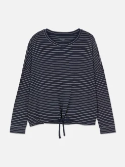 Striped Long Sleeve Pajama Top