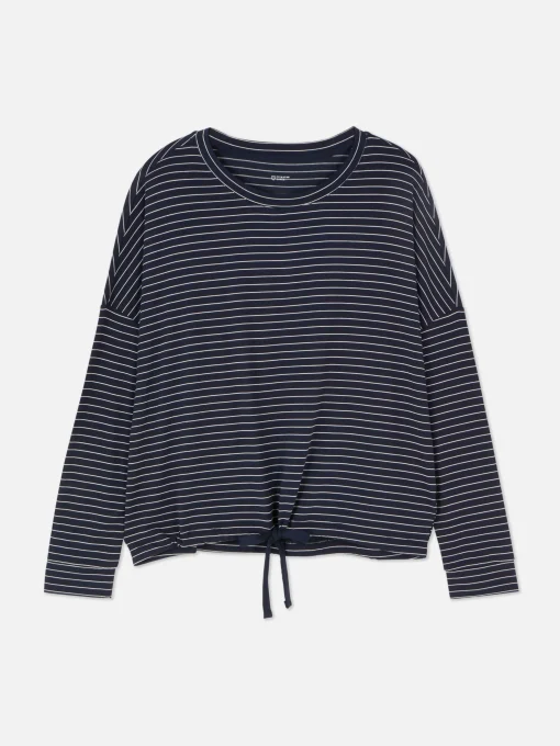 Striped Long Sleeve Pajama Top
