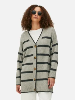 Striped Longline Cardigan