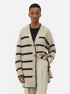 Striped Longline Cardigan