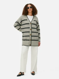 Striped Longline Cardigan
