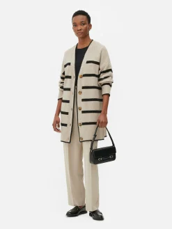 Striped Longline Cardigan