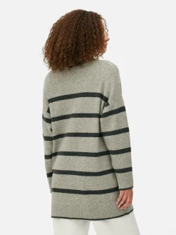 Striped Longline Cardigan