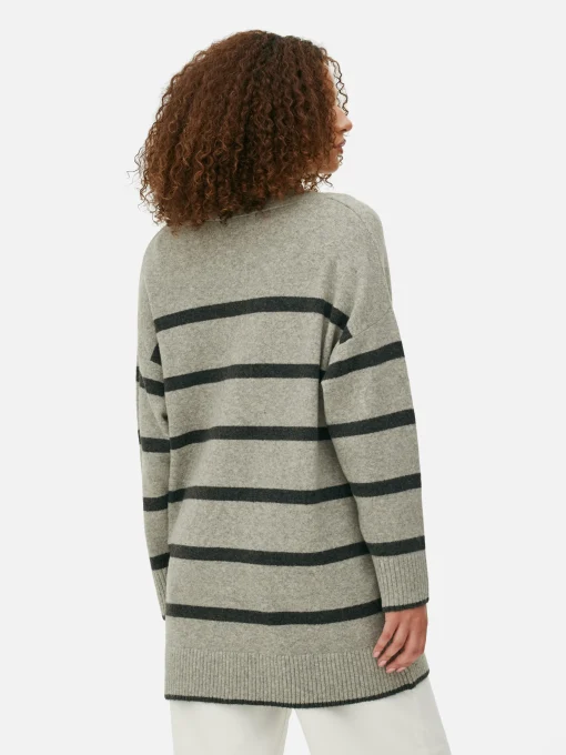 Striped Longline Cardigan