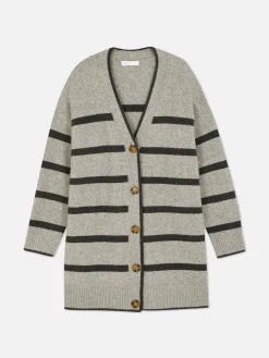 Striped Longline Cardigan