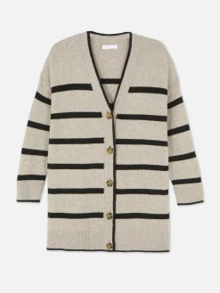 Striped Longline Cardigan