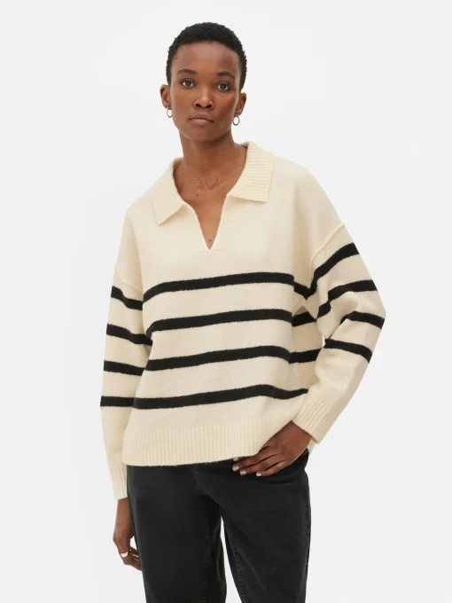 Striped Polo Sweater