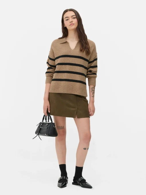 Striped Polo Sweater