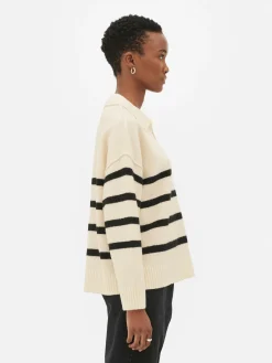 Striped Polo Sweater