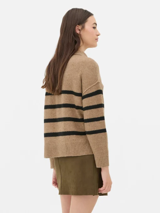 Striped Polo Sweater