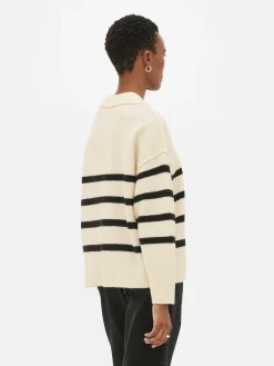 Striped Polo Sweater