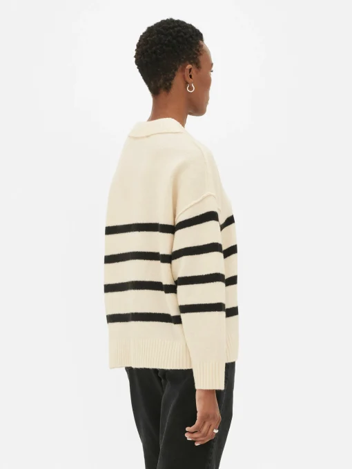 Striped Polo Sweater