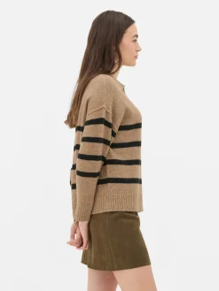 Striped Polo Sweater