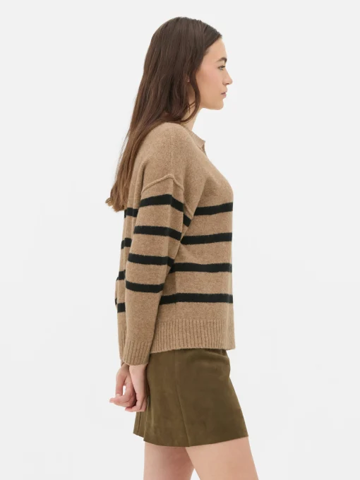 Striped Polo Sweater