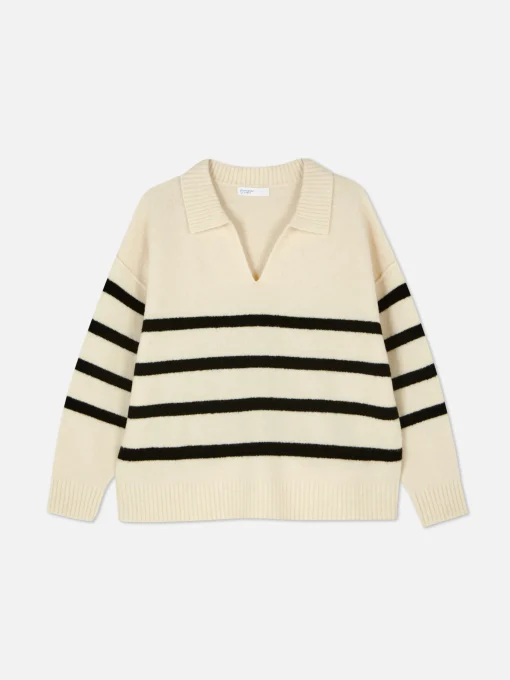 Striped Polo Sweater