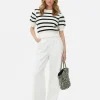 Striped Puff Sleeve Pullover