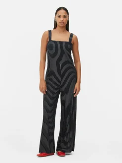 Striped Sleeveless Jumpsuit