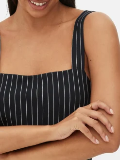 Striped Sleeveless Jumpsuit