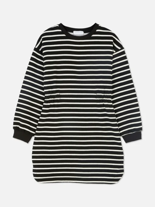 Striped Sweatshirt Dress