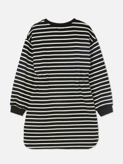Striped Sweatshirt Dress