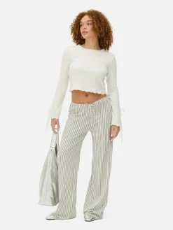 Striped Wide Leg Pants