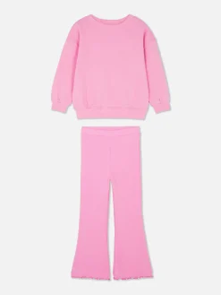 Sweatshirt And Flared Leggings Set