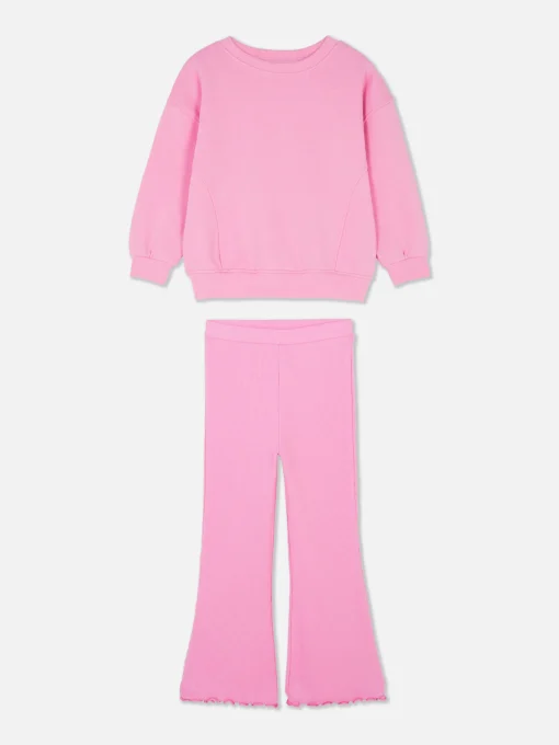Sweatshirt And Flared Leggings Set