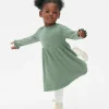 Swiss Dot Knit Dress And Tights Set