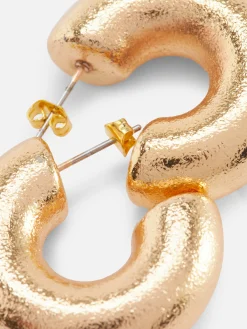 Textured Chunky Hoop Earrings