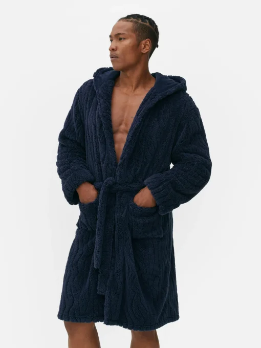 Textured Fleece Robe