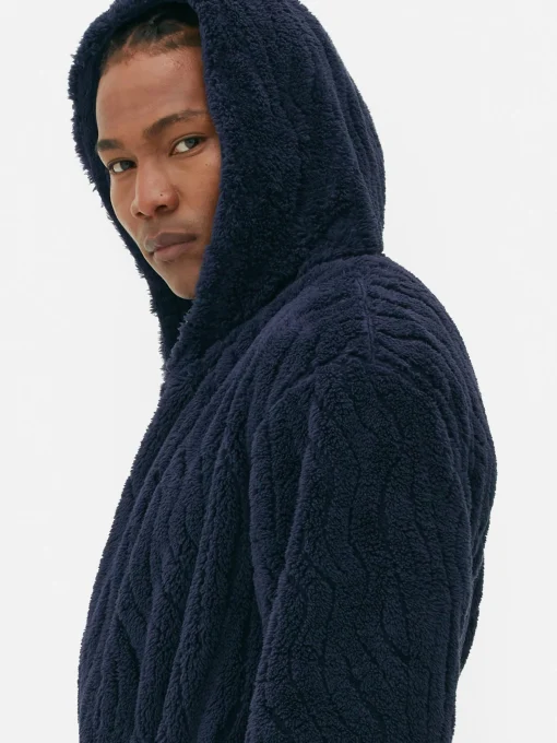 Textured Fleece Robe
