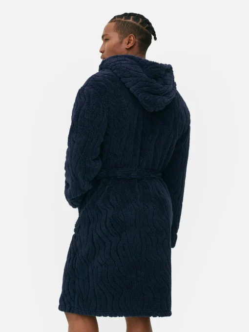 Textured Fleece Robe