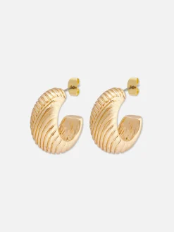 Textured Hoop Earrings