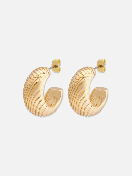 Textured Hoop Earrings