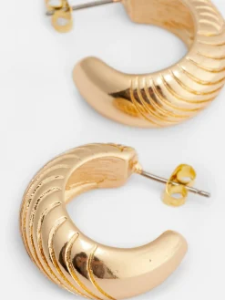 Textured Hoop Earrings