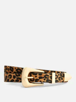 Textured Leopard Belt