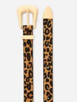 Textured Leopard Belt