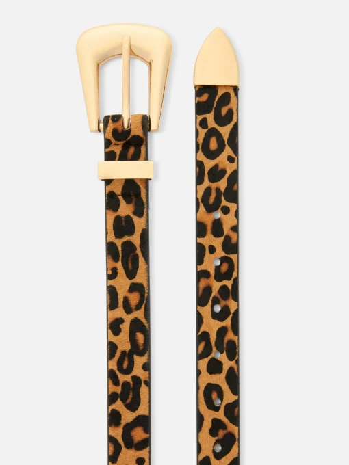 Textured Leopard Belt