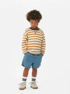 Textured Striped Long Sleeve T-Shirt