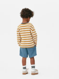 Textured Striped Long Sleeve T-Shirt