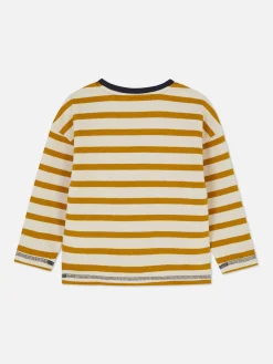 Textured Striped Long Sleeve T-Shirt